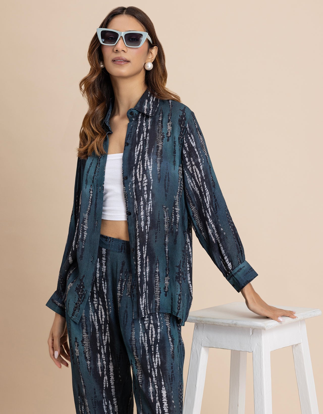 Printed 2Pcs Co-Ord Set For Women