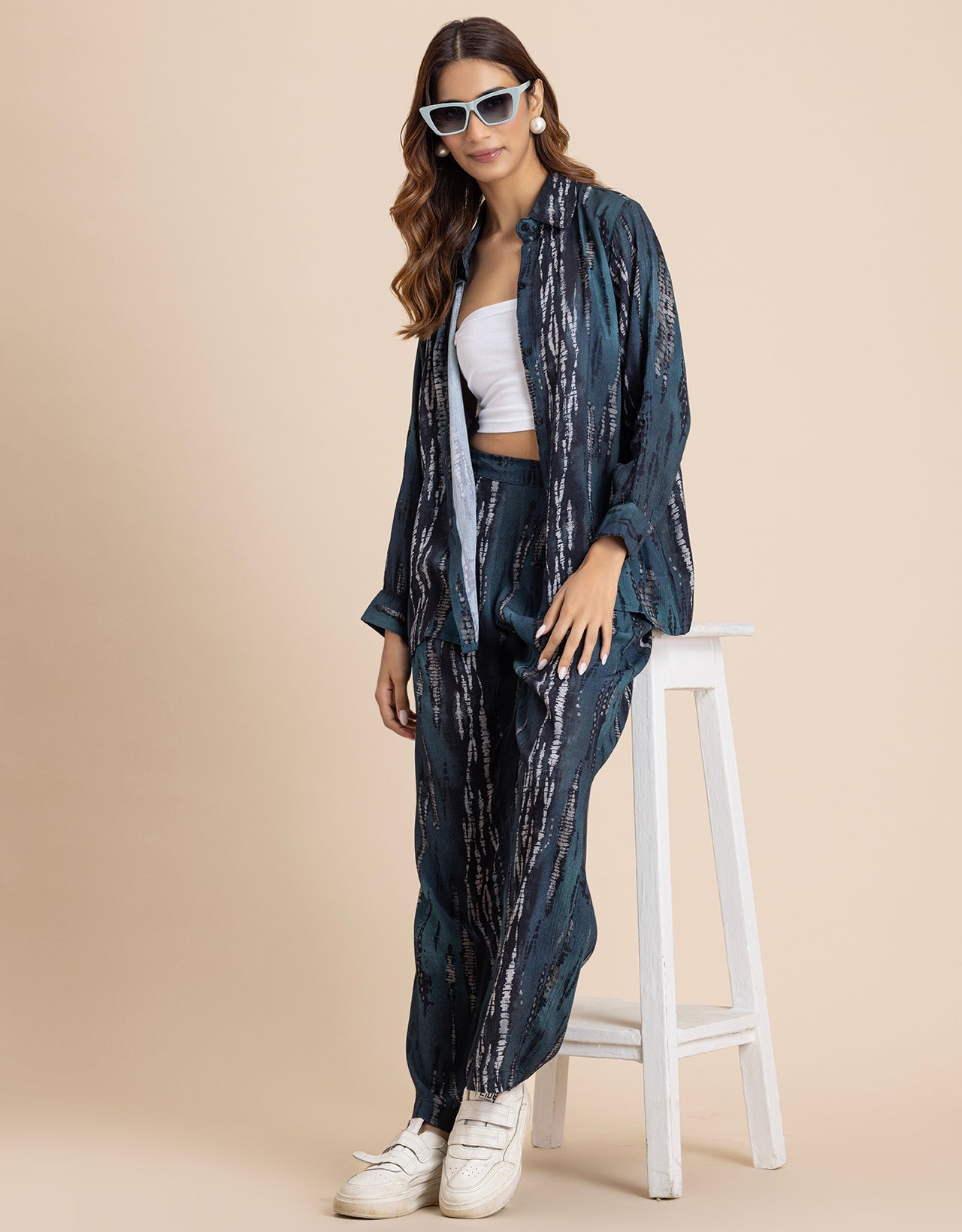 Printed 2Pcs Co-Ord Set For Women