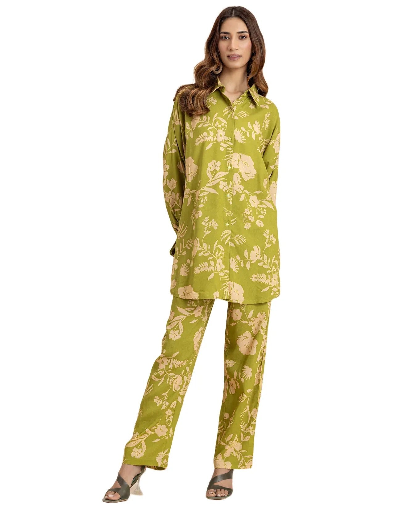 Printed 2 Pcs Loose Fit Viscose Co-Ord Set