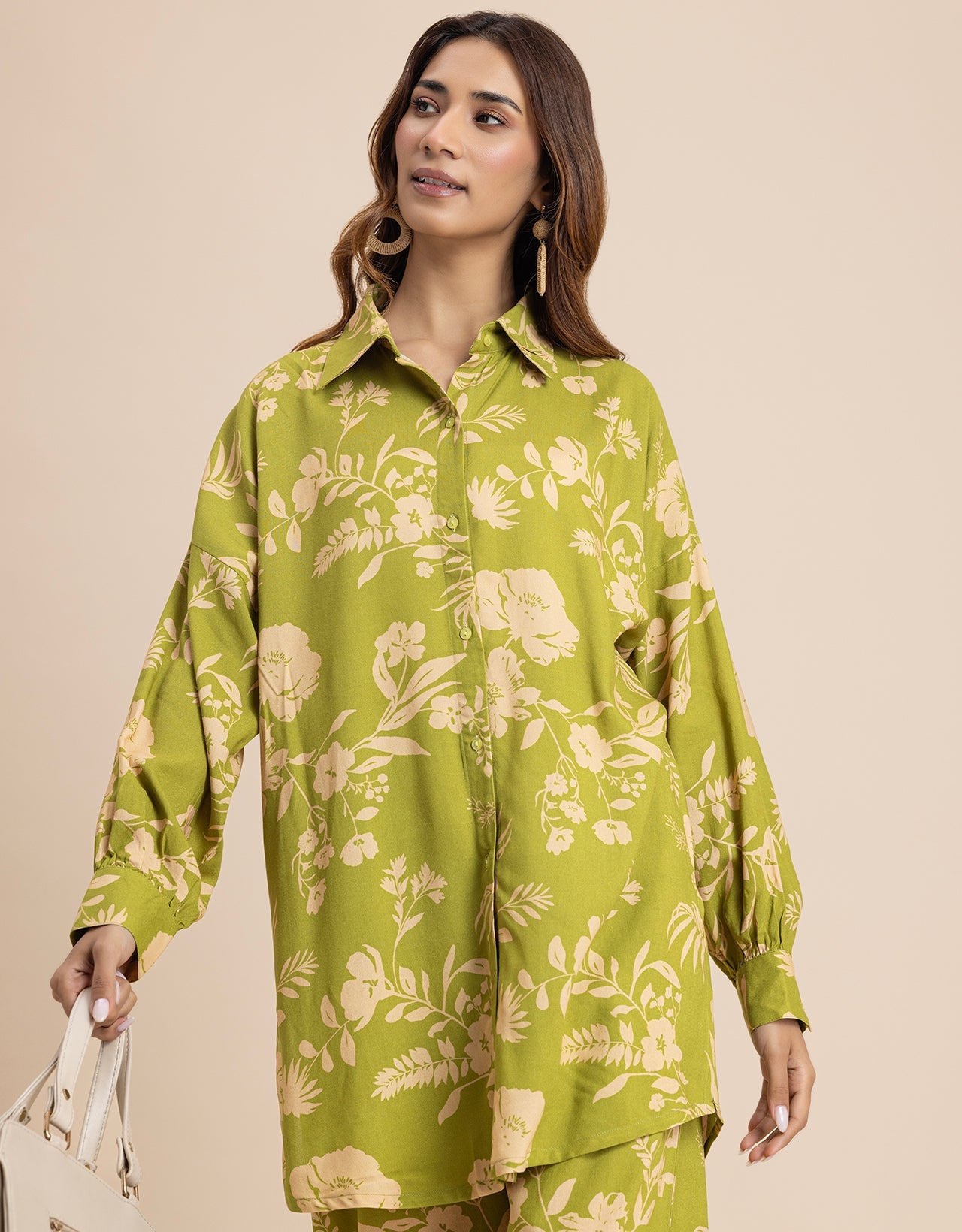 Printed 2 Pcs Loose Fit Viscose Co-Ord Set