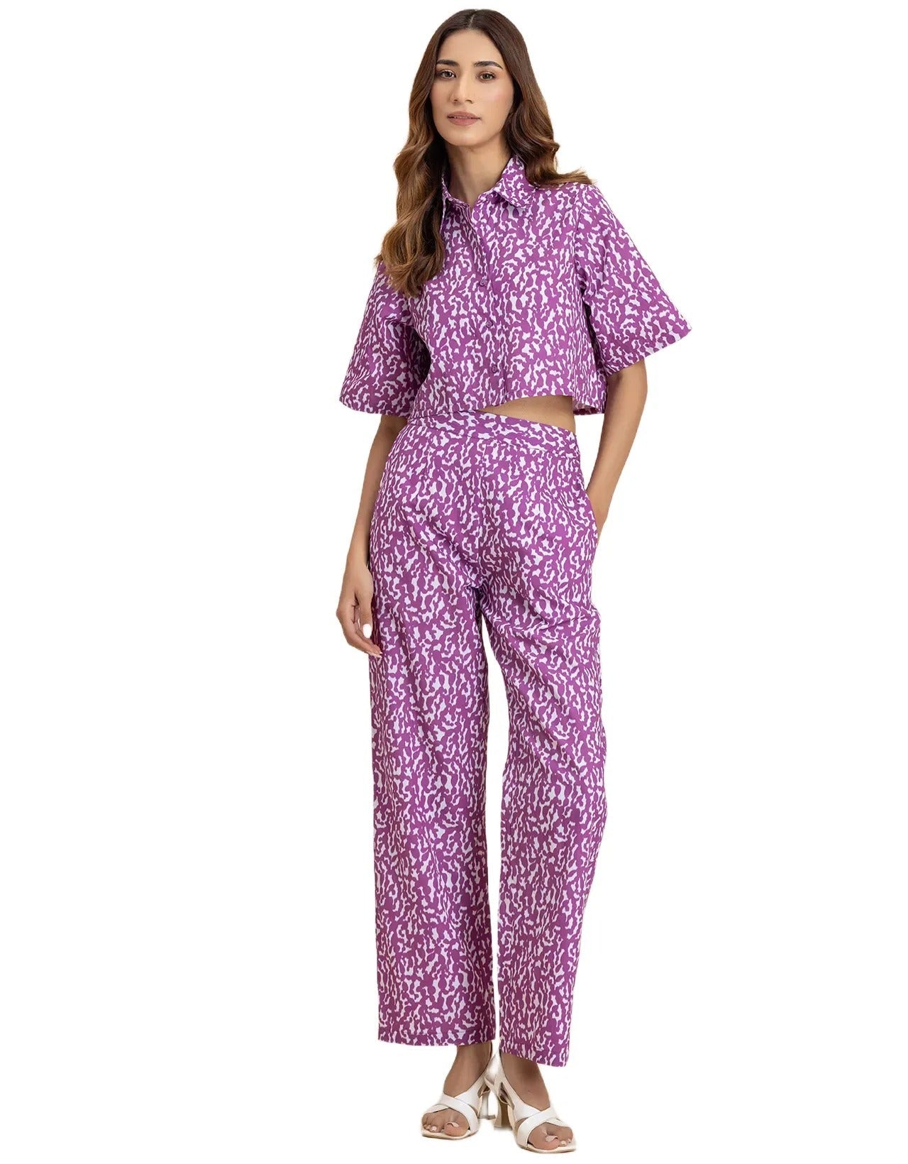 Printed 2 Pcs Cotton Co-Ord Set For Women
