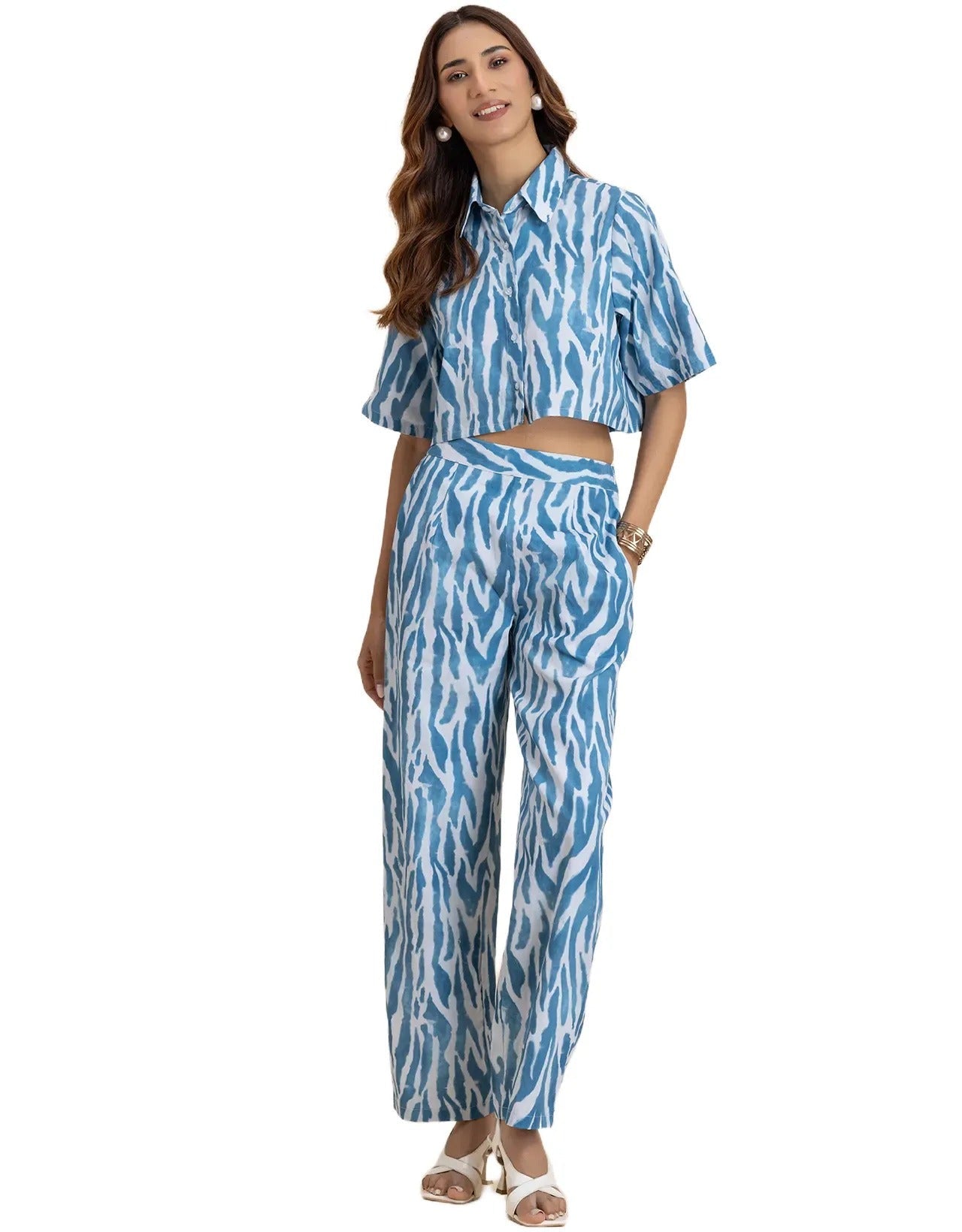 Printed 2 Pcs Cotton Co-Ord Set For Women