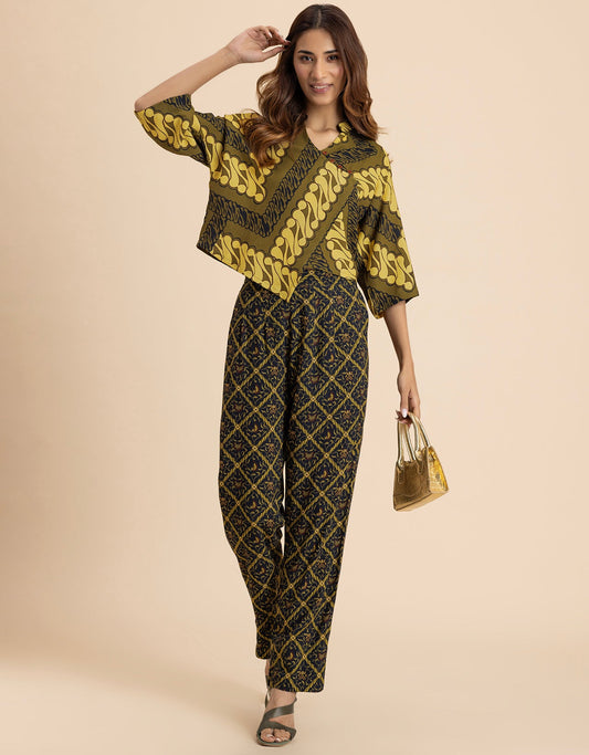 2 Pcs Summer Casuals Co-Ord Set  For Women