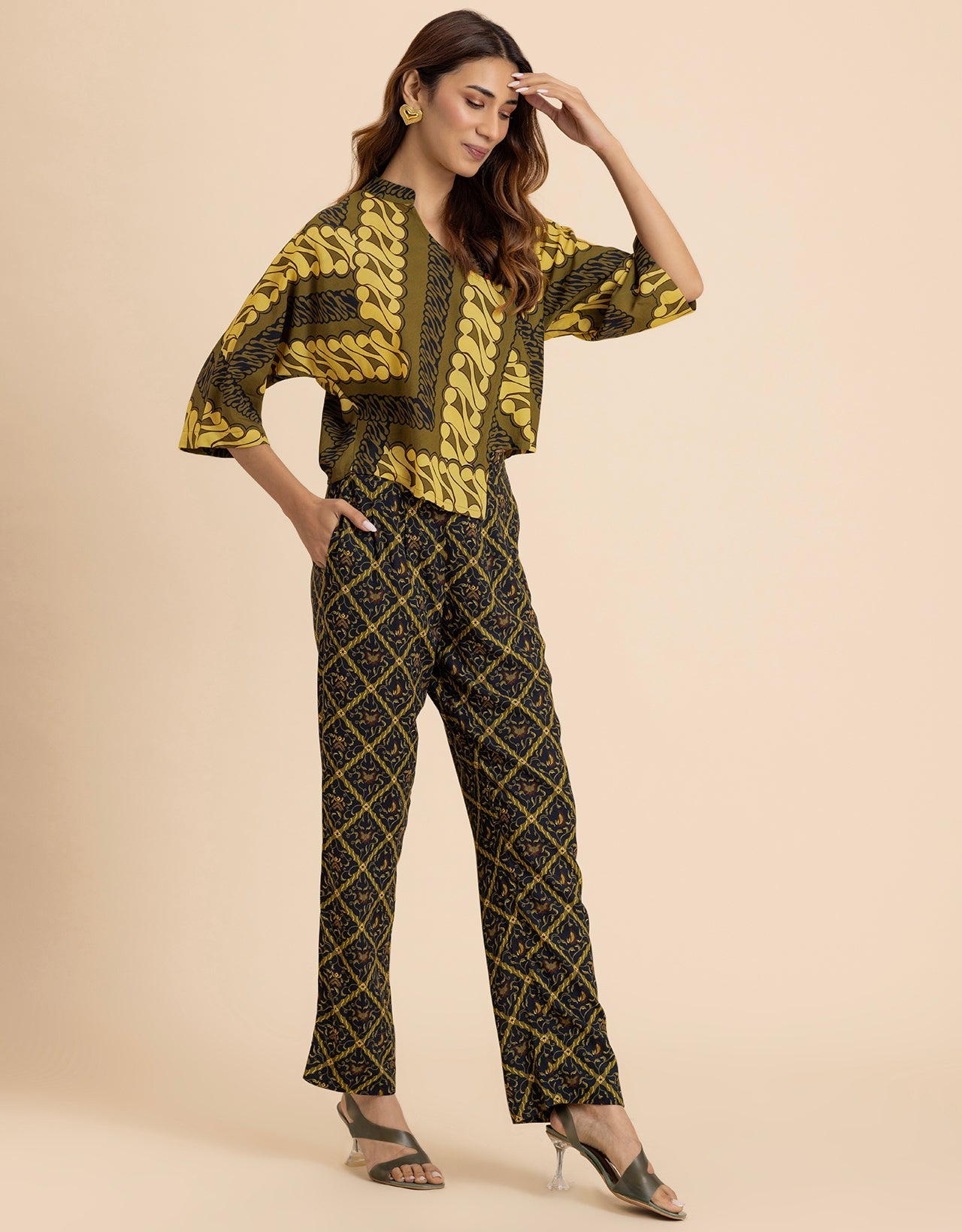 2 Pcs Summer Casuals Co-Ord Set  For Women