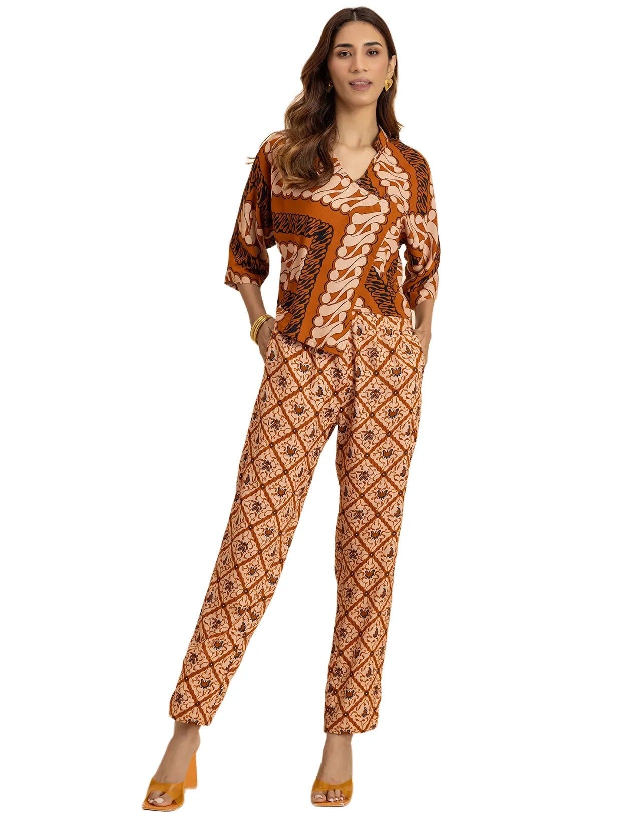 2 Pcs Summer Casuals Co-Ord Set  For Women
