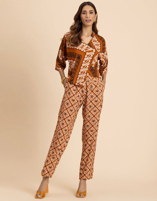 2 Pcs Summer Casuals Co-Ord Set  For Women