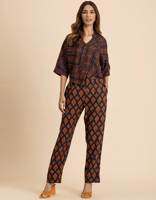 2 Pcs Summer Casuals Co-Ord Set  For Women