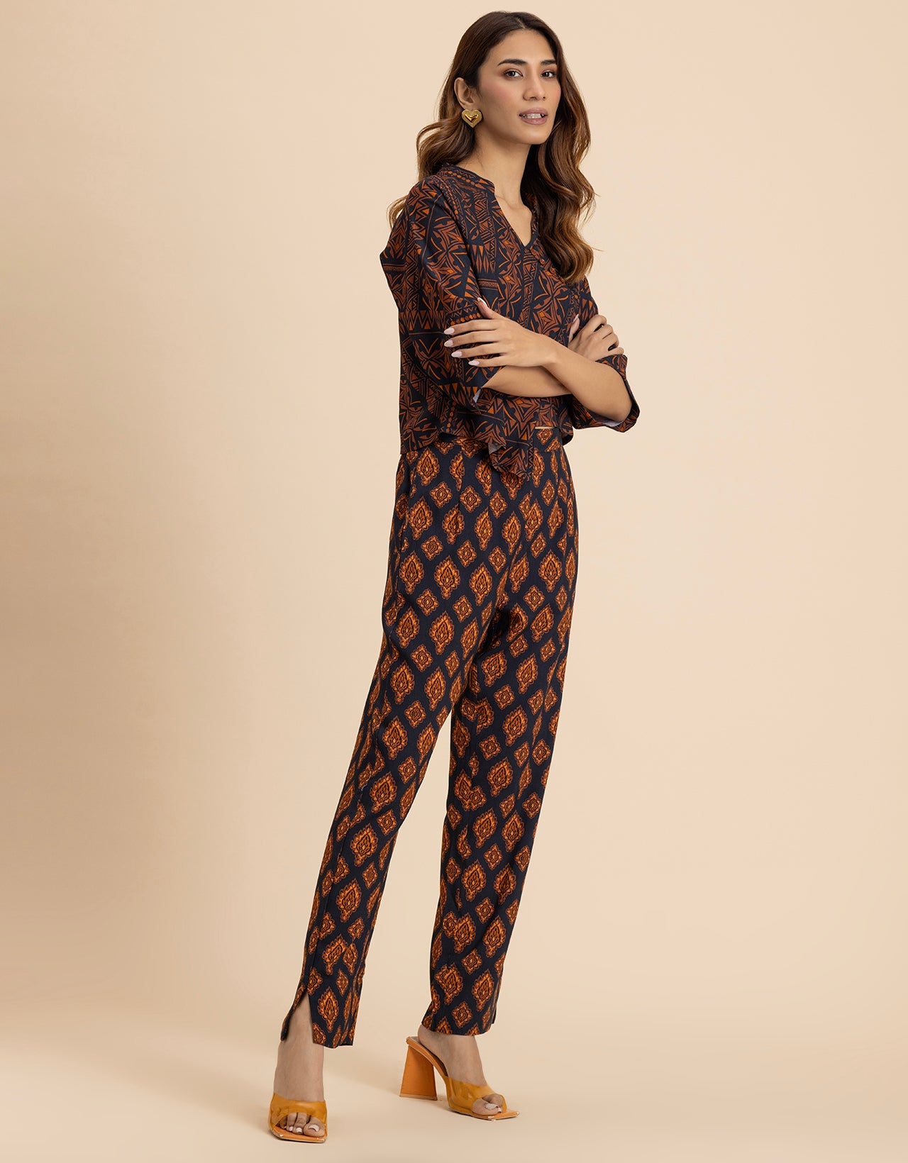 2 Pcs Summer Casuals Co-Ord Set  For Women