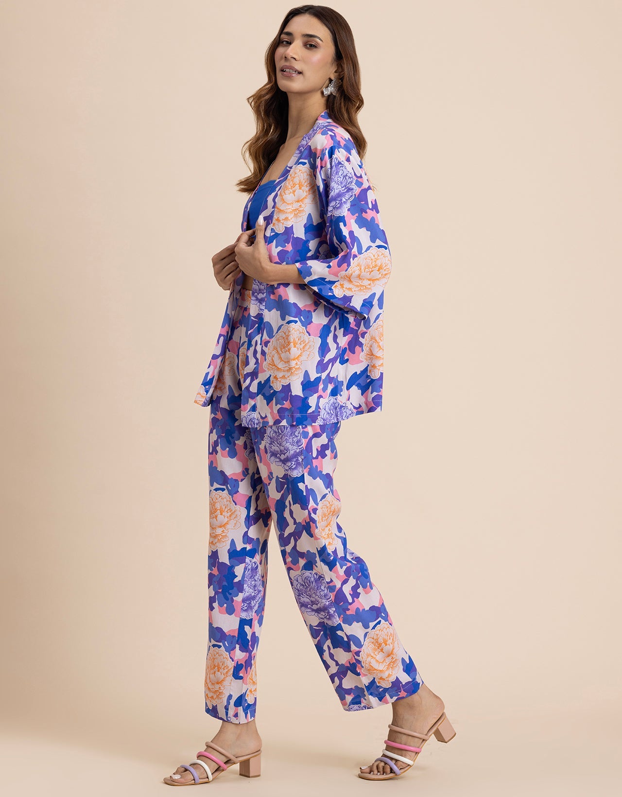 2 Pcs Summer Casuals Co-Ord Set  For Women