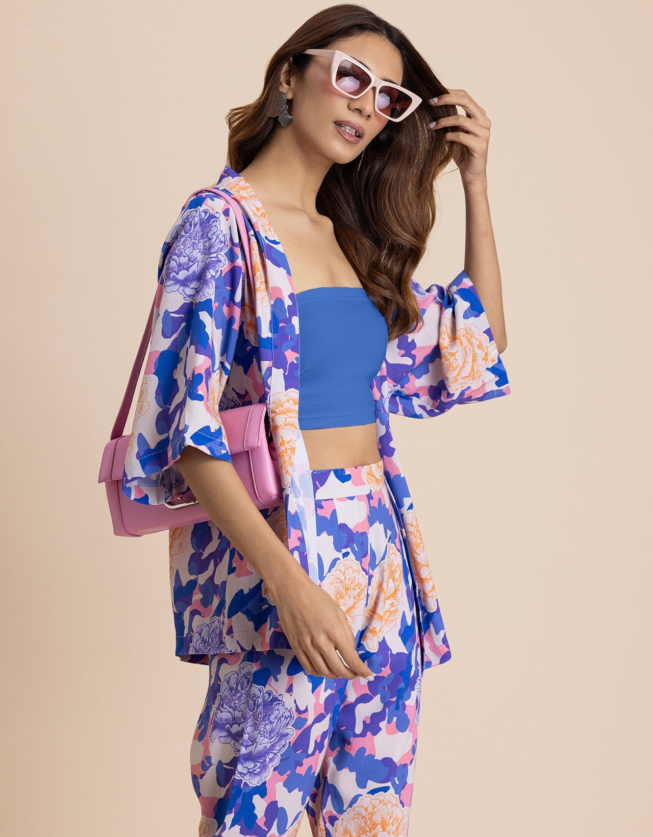2 Pcs Summer Casuals Co-Ord Set  For Women