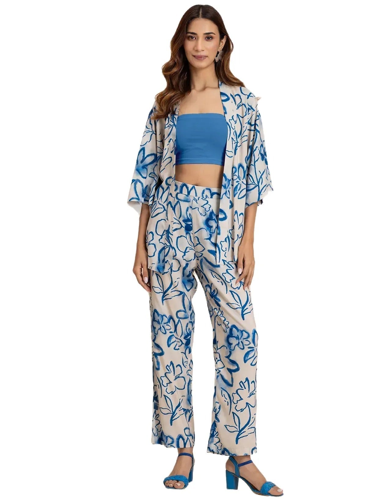 2 Pcs Summer Casuals Co-Ord Set  For Women