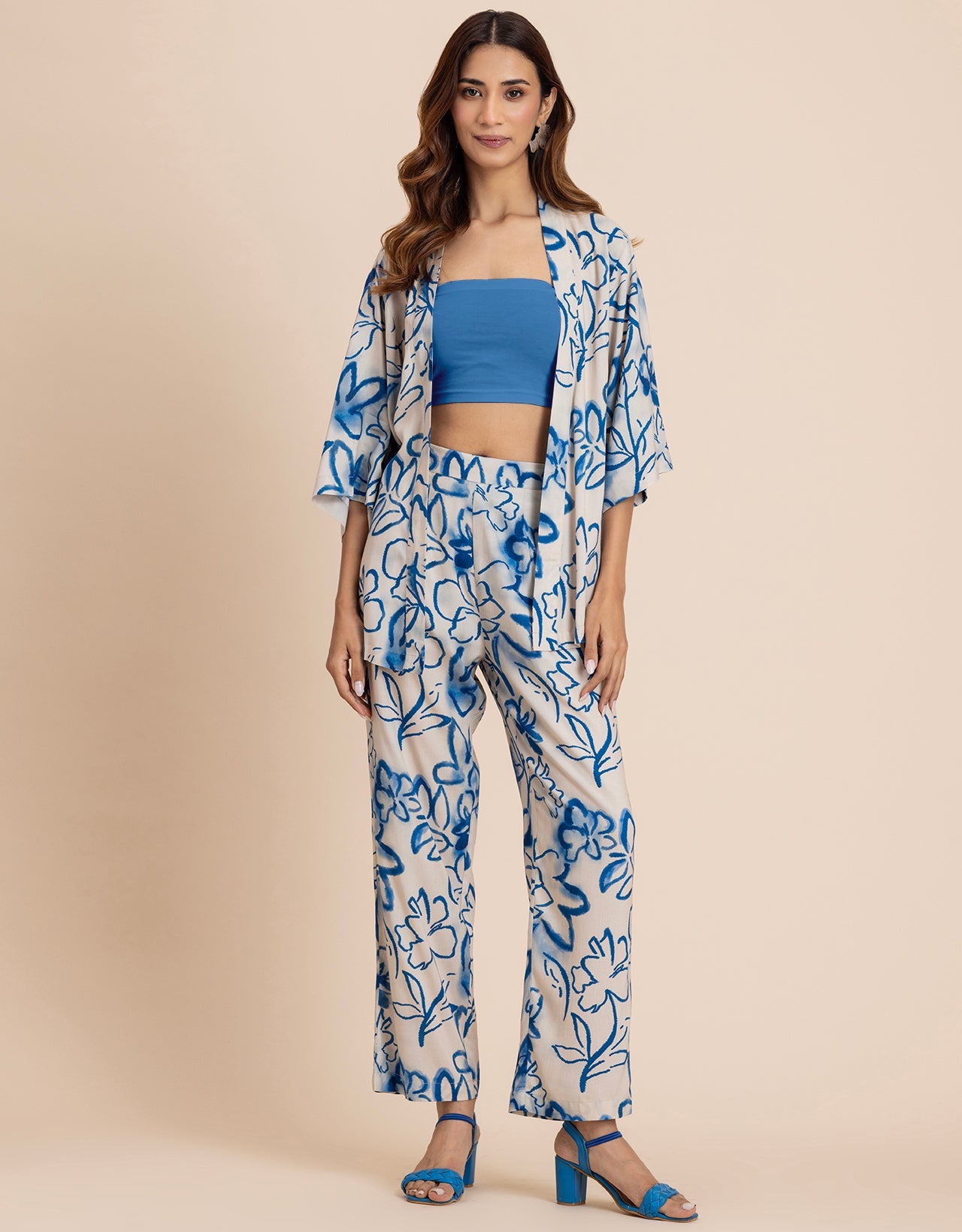 2 Pcs Summer Casuals Co-Ord Set  For Women