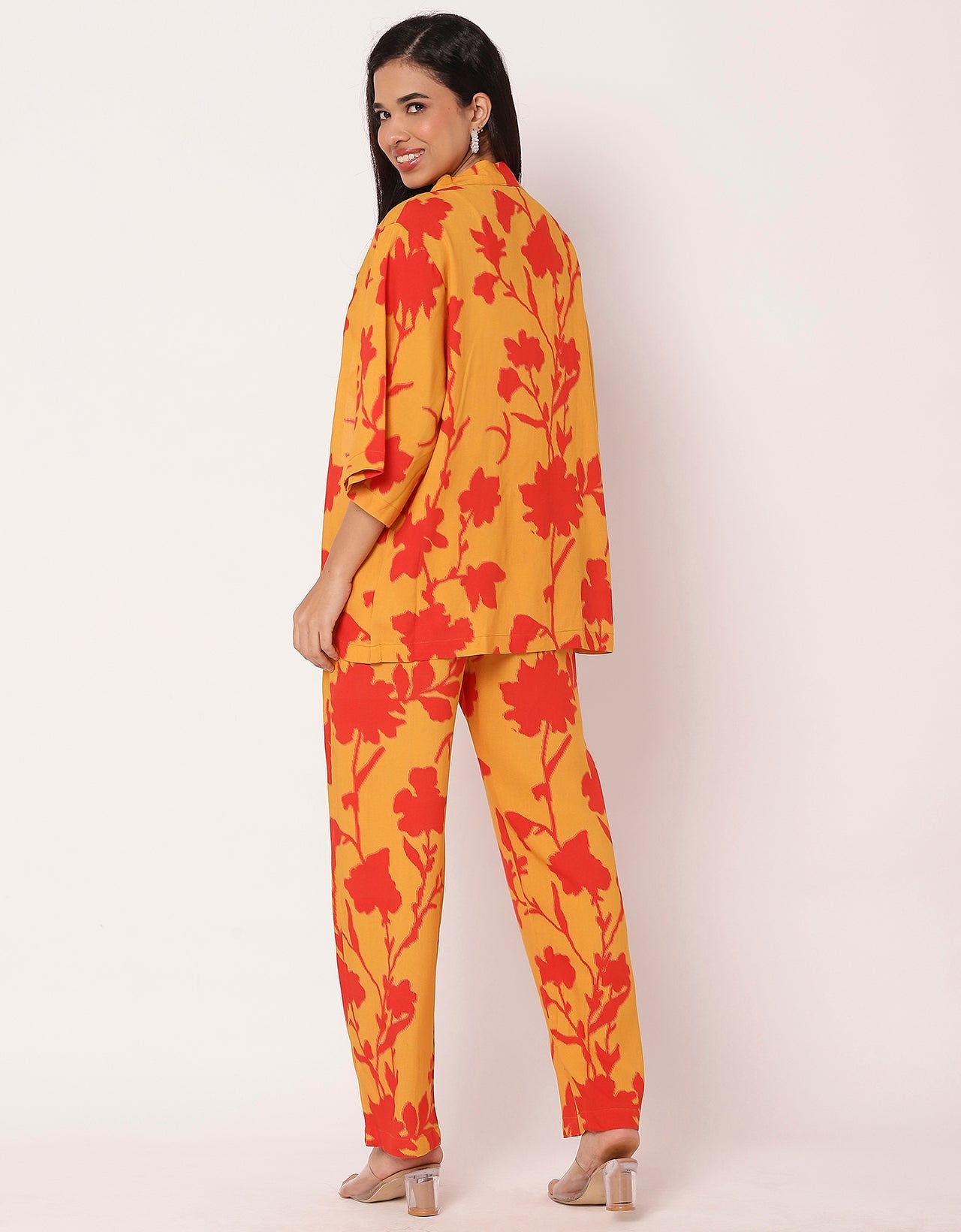 2Pcs Co-Ord Set Shrug With Pants For Women