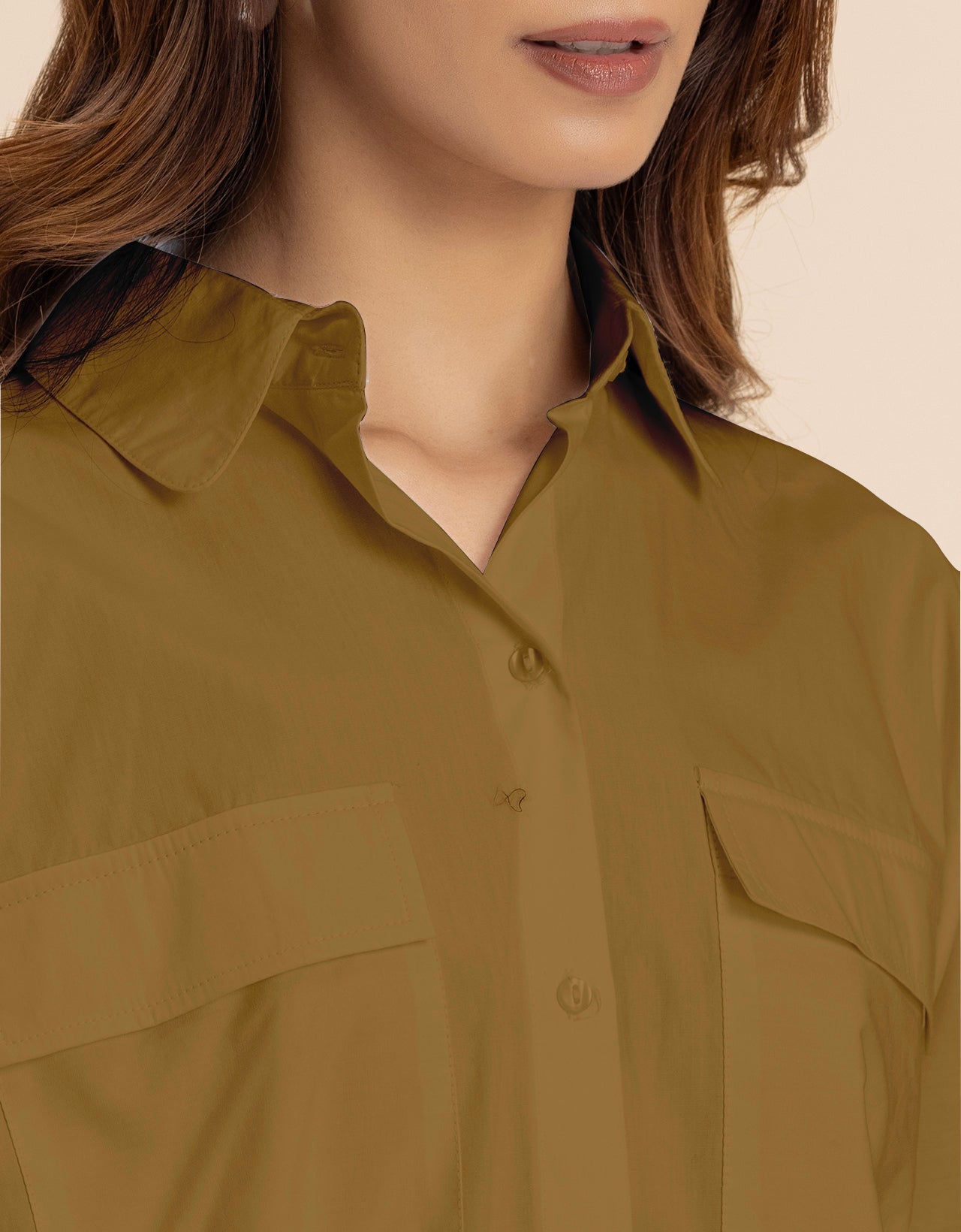 Solid 2 Pcs Cotton Co-Ord Set Long Shirt With Pants for Women