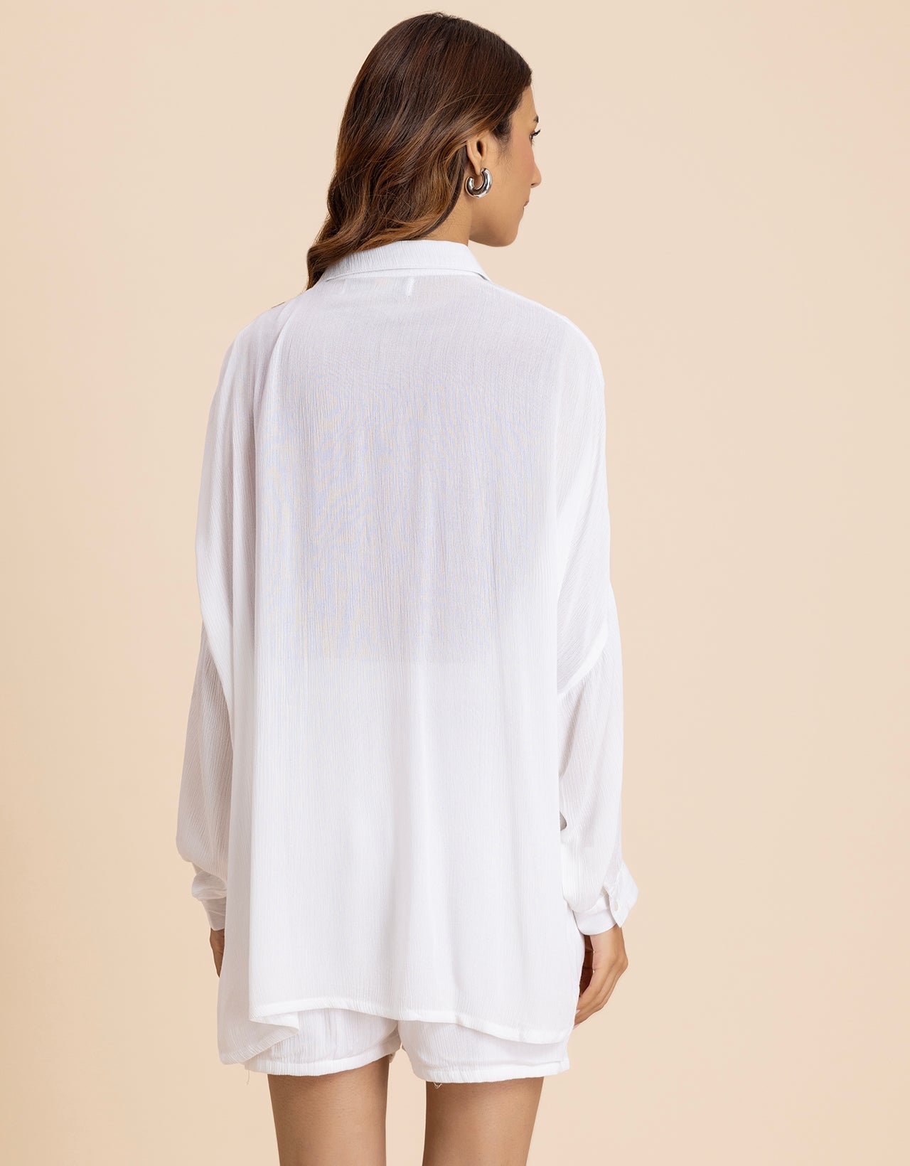 Women's 2 Pcs Co-Ord Set Long Shirt With Shorts