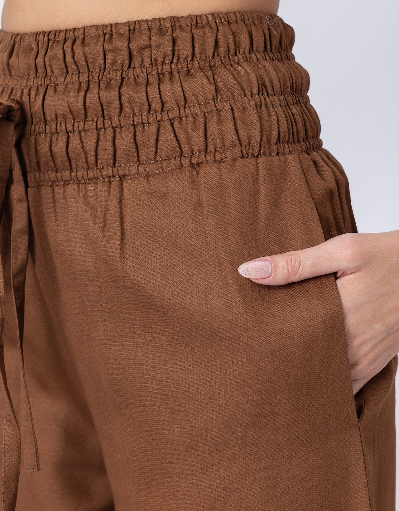 2 Pcs Cotton Co-ord Set, Crop Top With Flared Palazzo Pants For Women