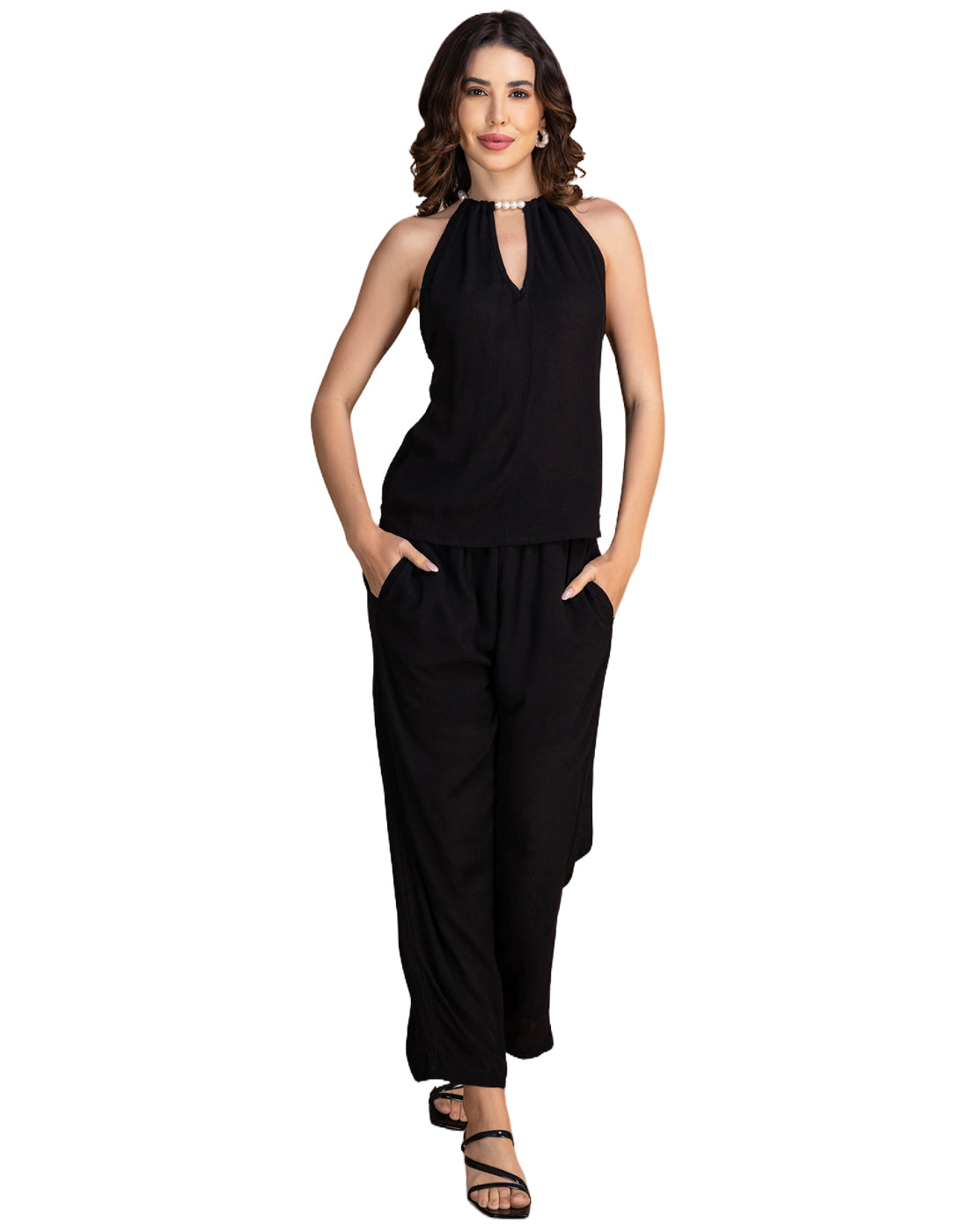 Moomaya Women's 2 Piece Co-Ord Set With Pockets Summer Outfit