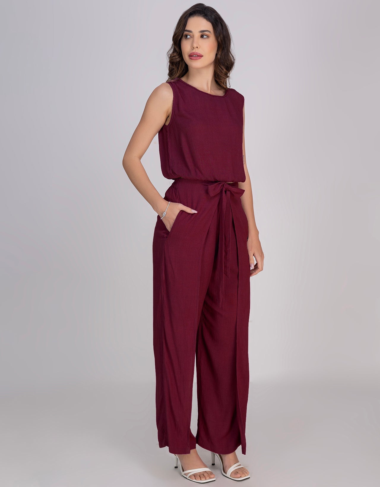 Moomaya Outfit Women's 2 Piece Co-Ord Set, Balloon Top & Fisherman Pants