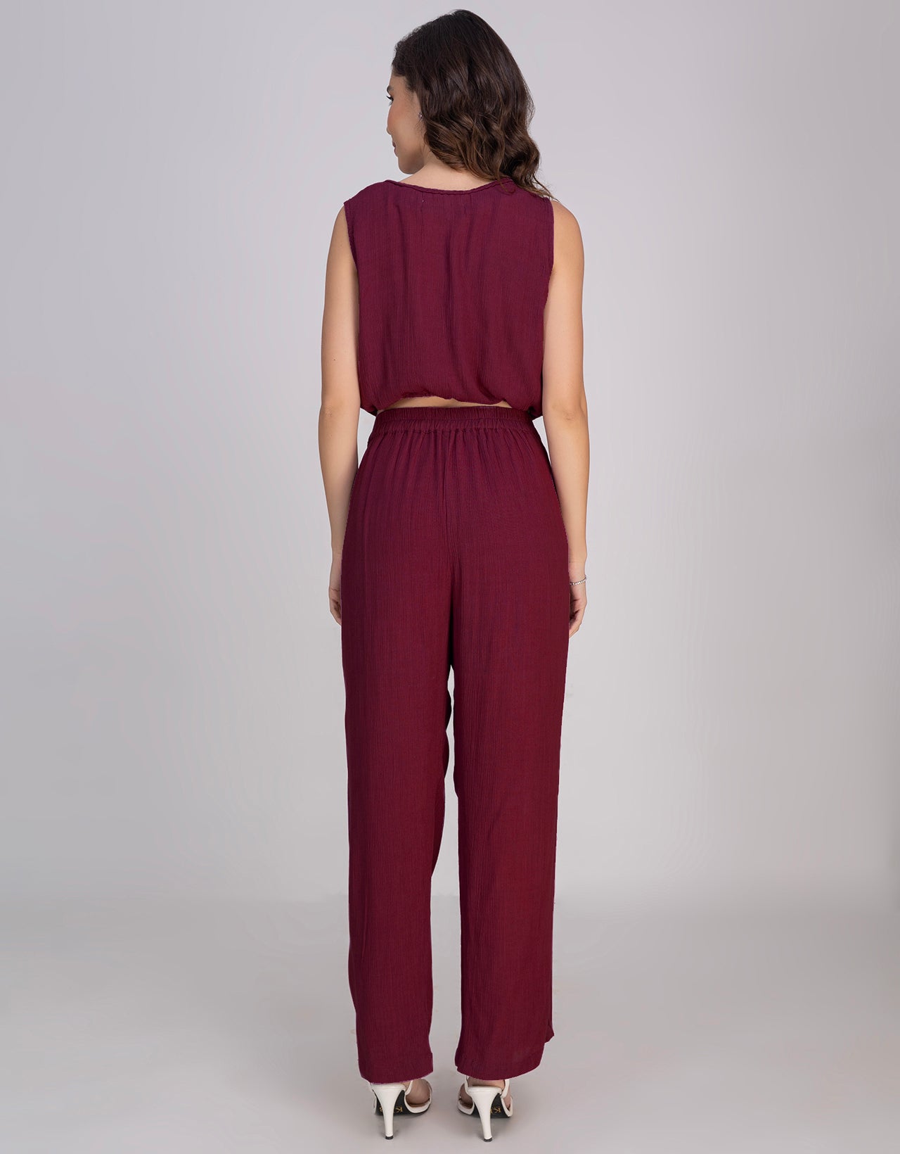 Moomaya Outfit Women's 2 Piece Co-Ord Set, Balloon Top & Fisherman Pants