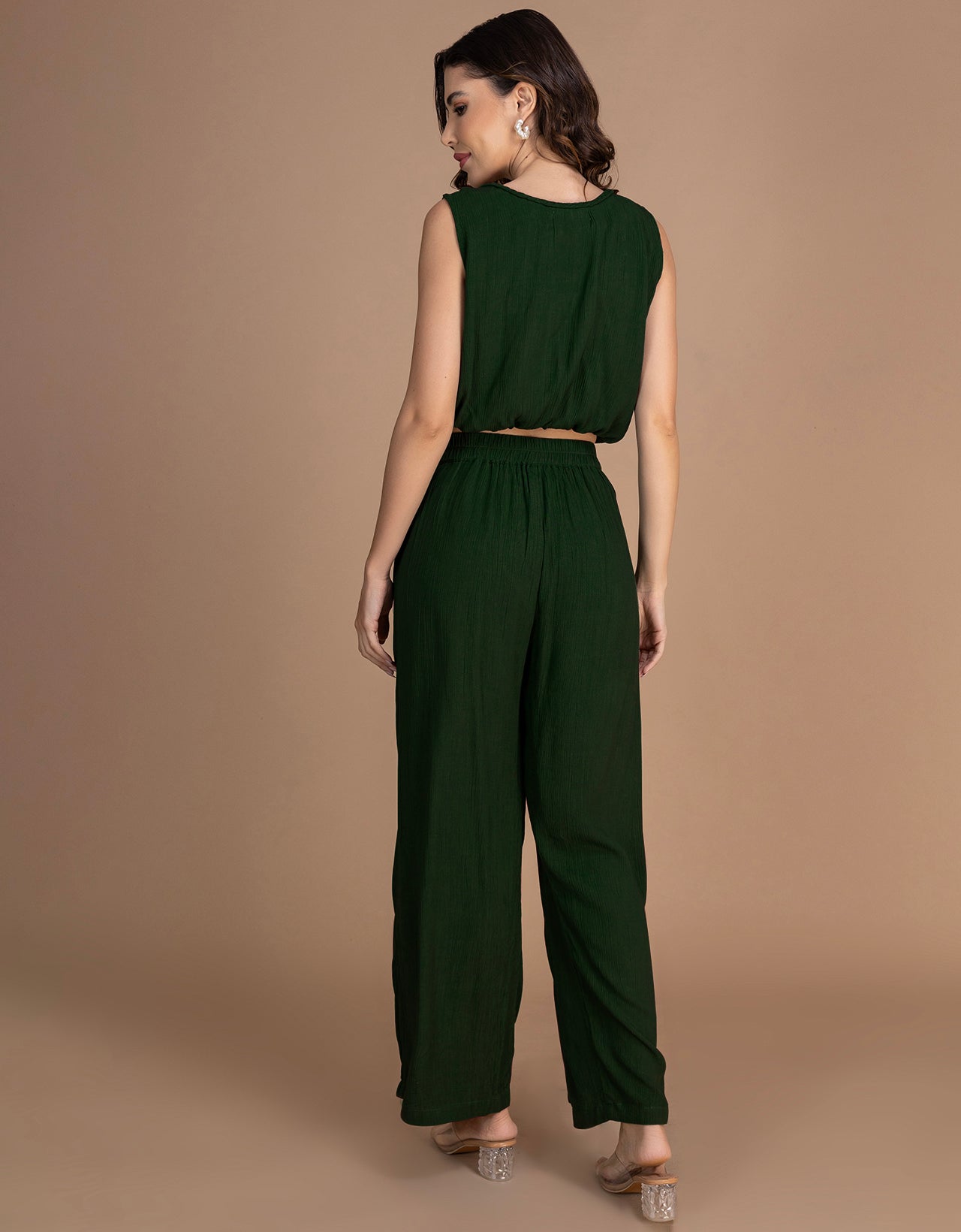 Moomaya Outfit Women's 2 Piece Co-Ord Set, Balloon Top & Fisherman Pants