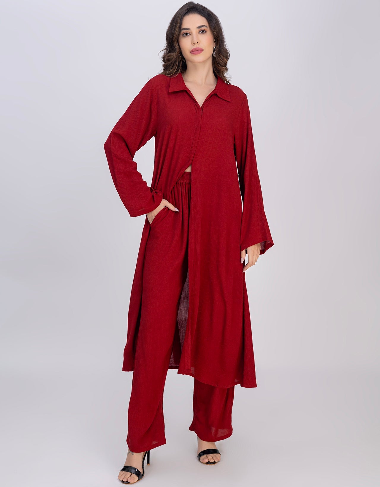 Moomaya 2-Piece Indo-Western Casual Outfit Women's Co-Ord Set