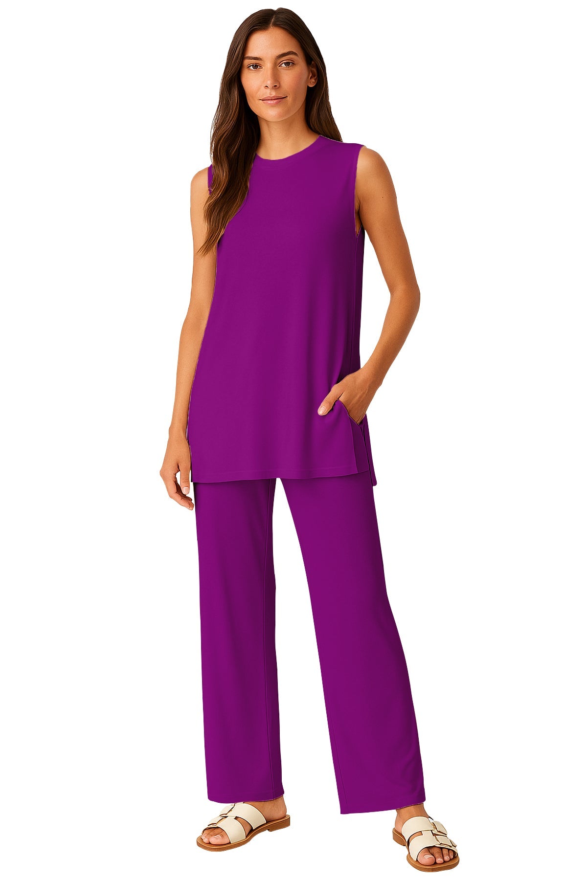 Moomaya Women's Viscose Jersey 2 Piece Lounge Set