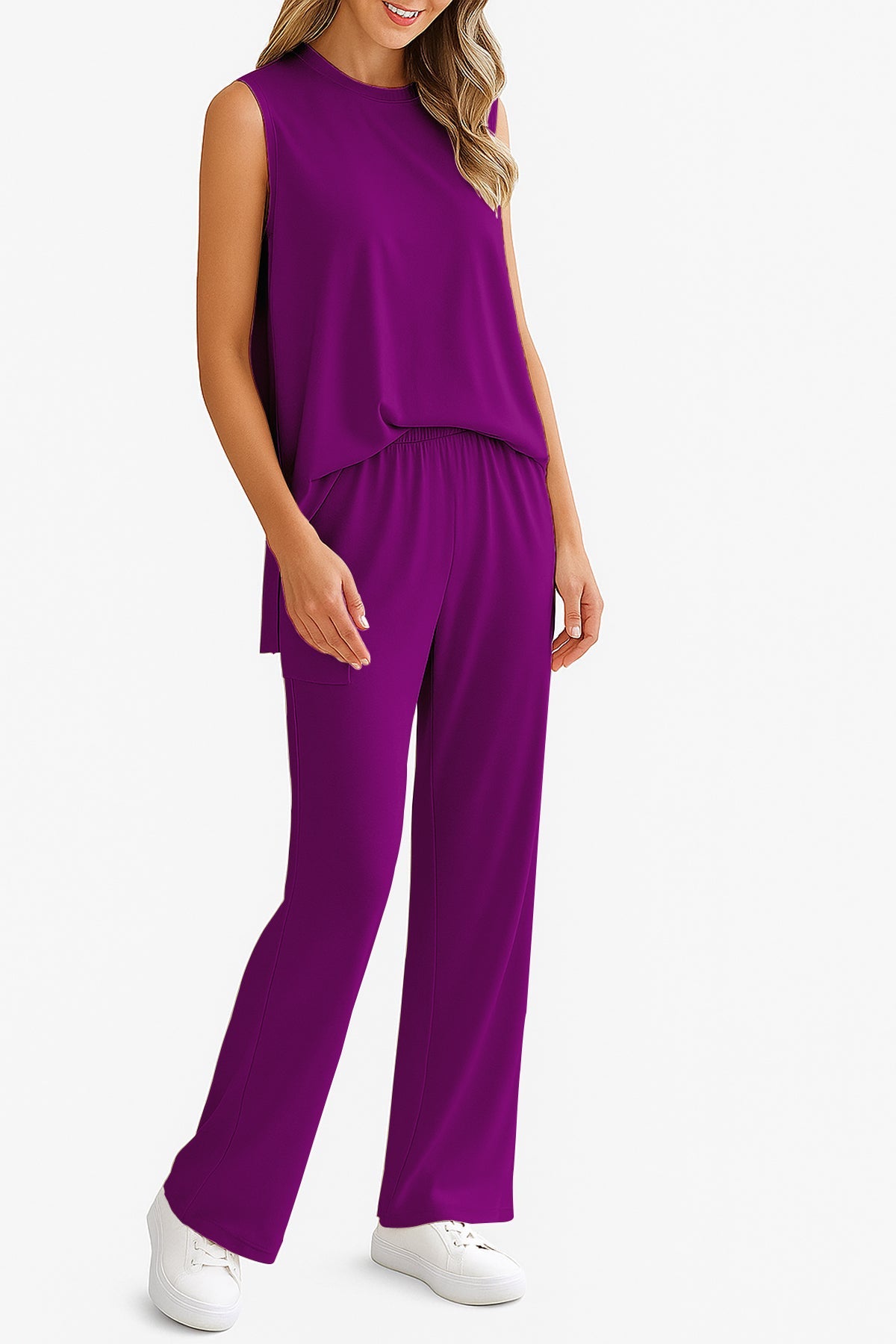 Moomaya Women's Viscose Jersey 2 Piece Lounge Set