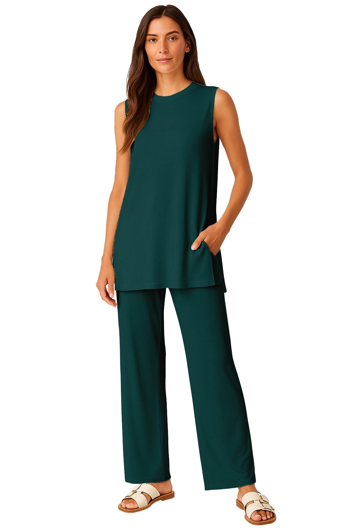 Moomaya Women's Viscose Jersey 2 Piece Lounge Set
