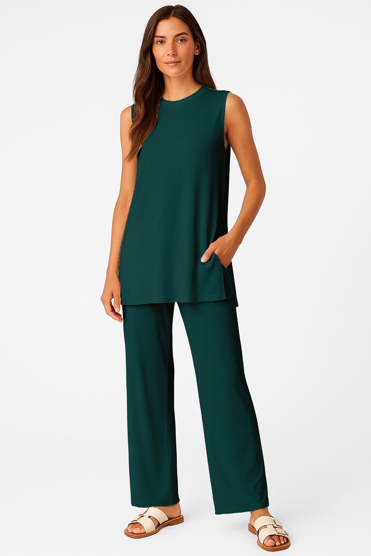 Moomaya Women's Viscose Jersey 2 Piece Lounge Set