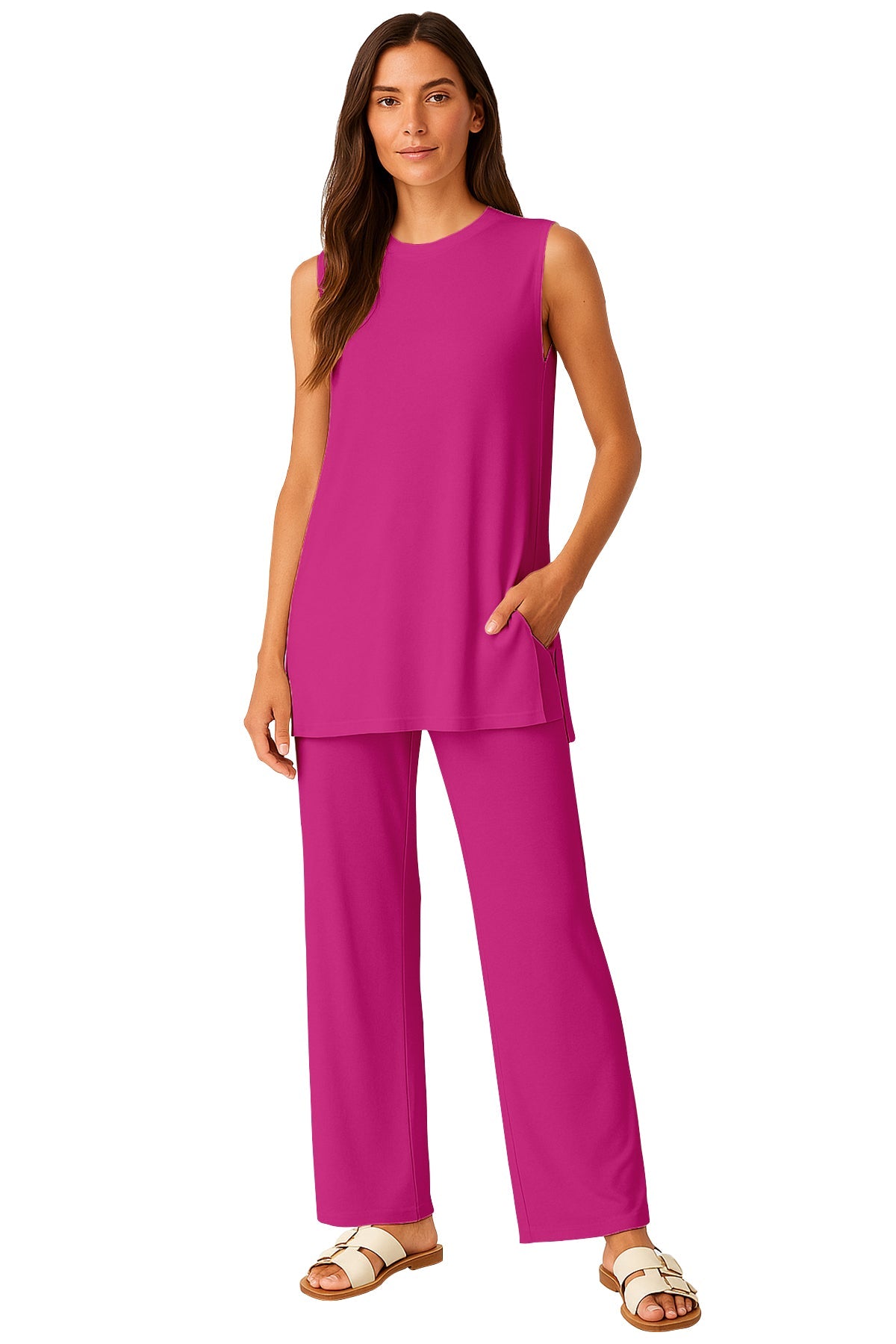 Moomaya Women's Viscose Jersey 2 Piece Lounge Set