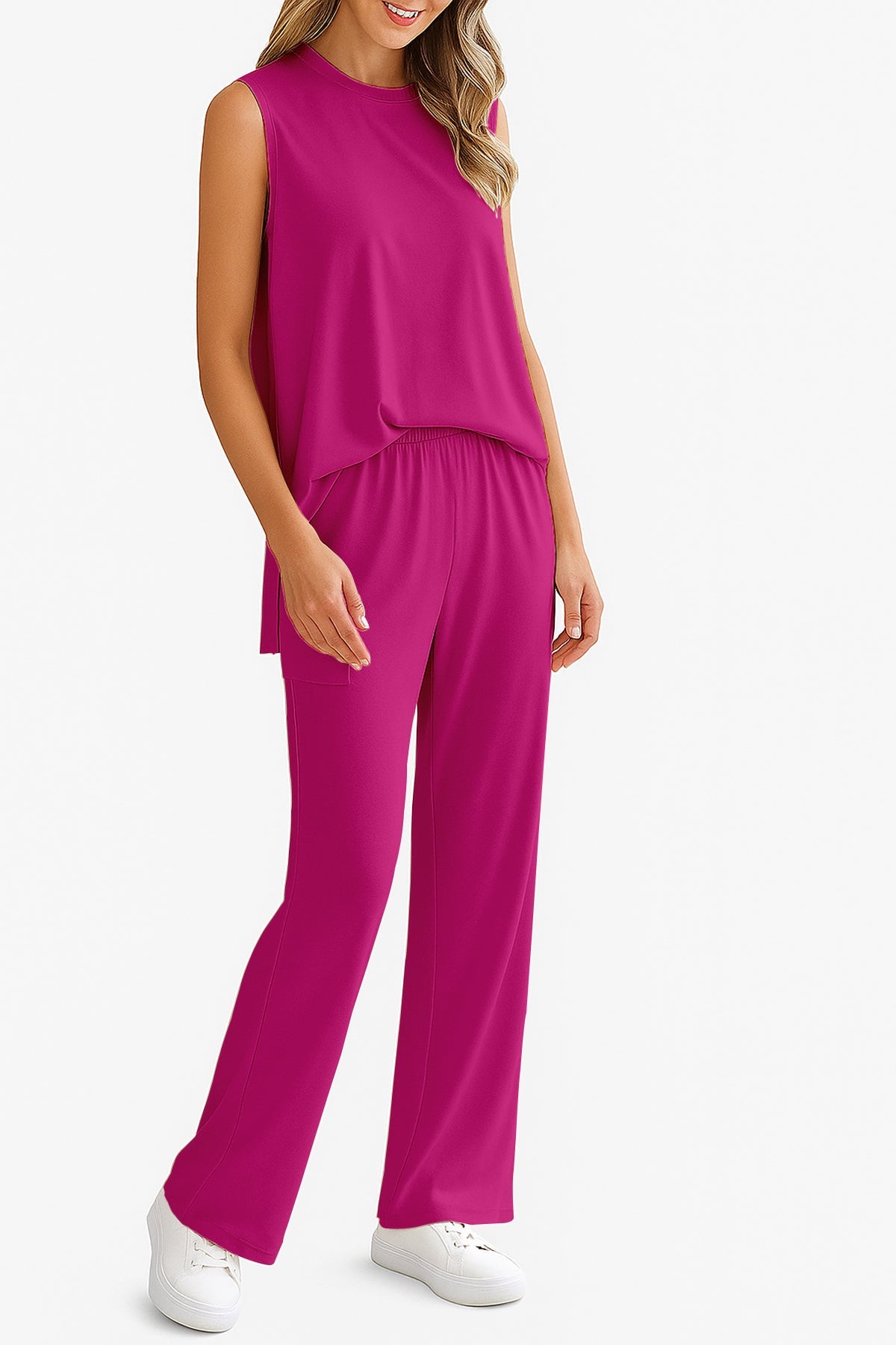 Moomaya Women's Viscose Jersey 2 Piece Lounge Set