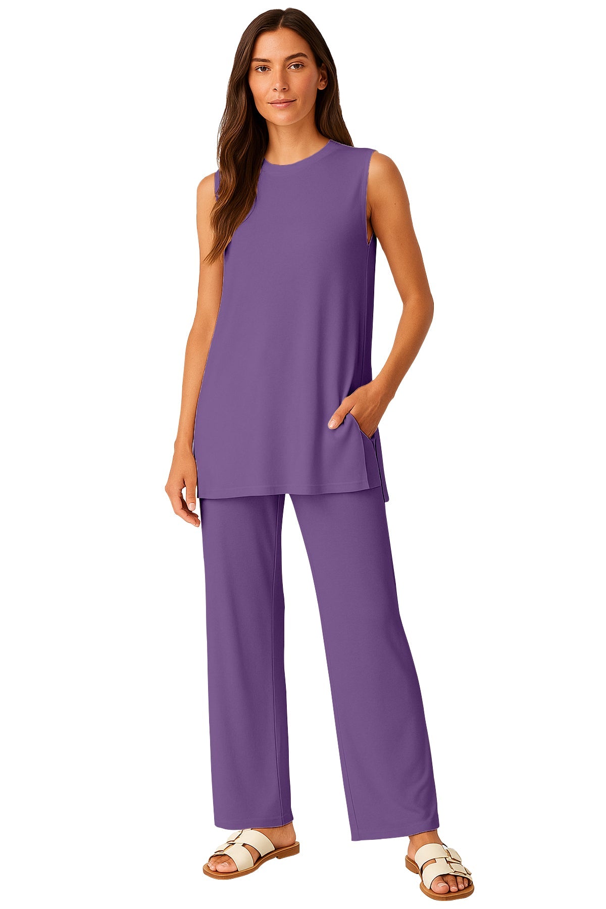 Moomaya Women's Viscose Jersey 2 Piece Lounge Set