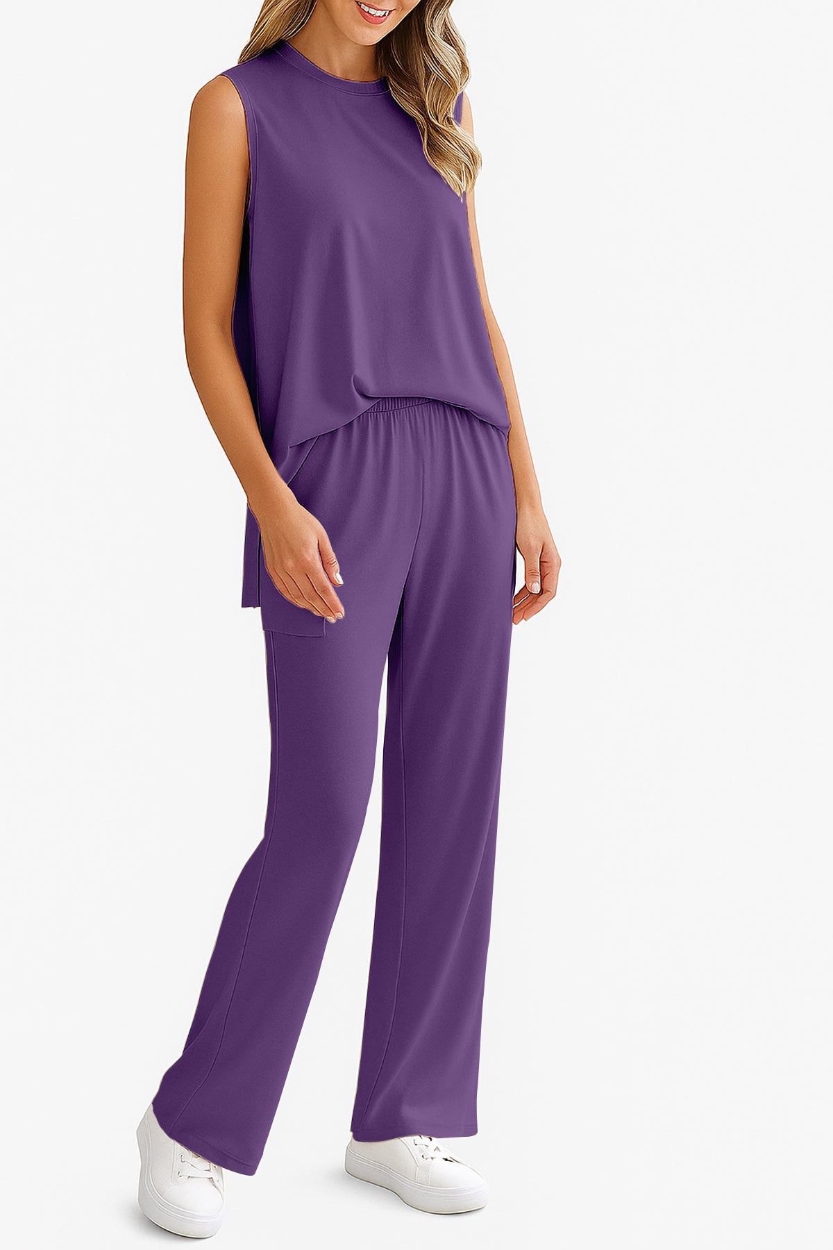 Moomaya Women's Viscose Jersey 2 Piece Lounge Set