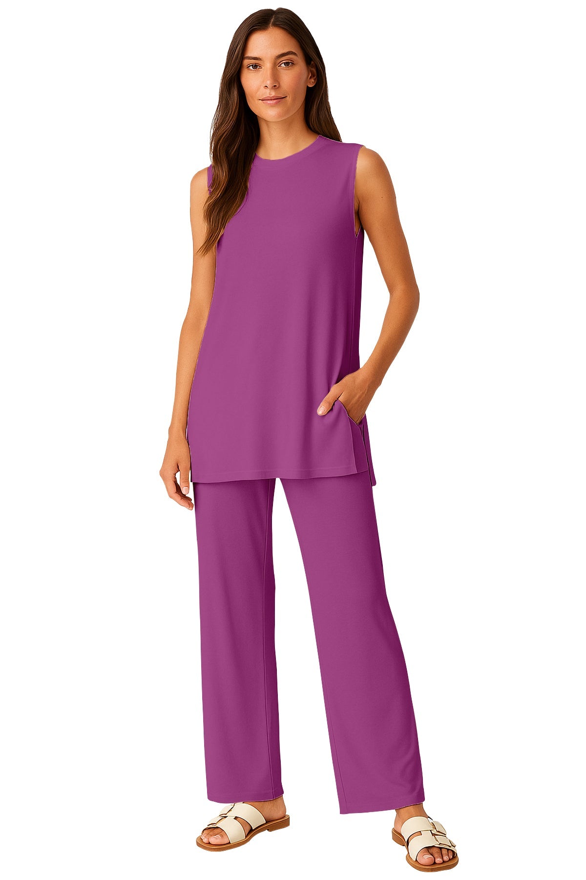 Moomaya Women's Viscose Jersey 2 Piece Lounge Set