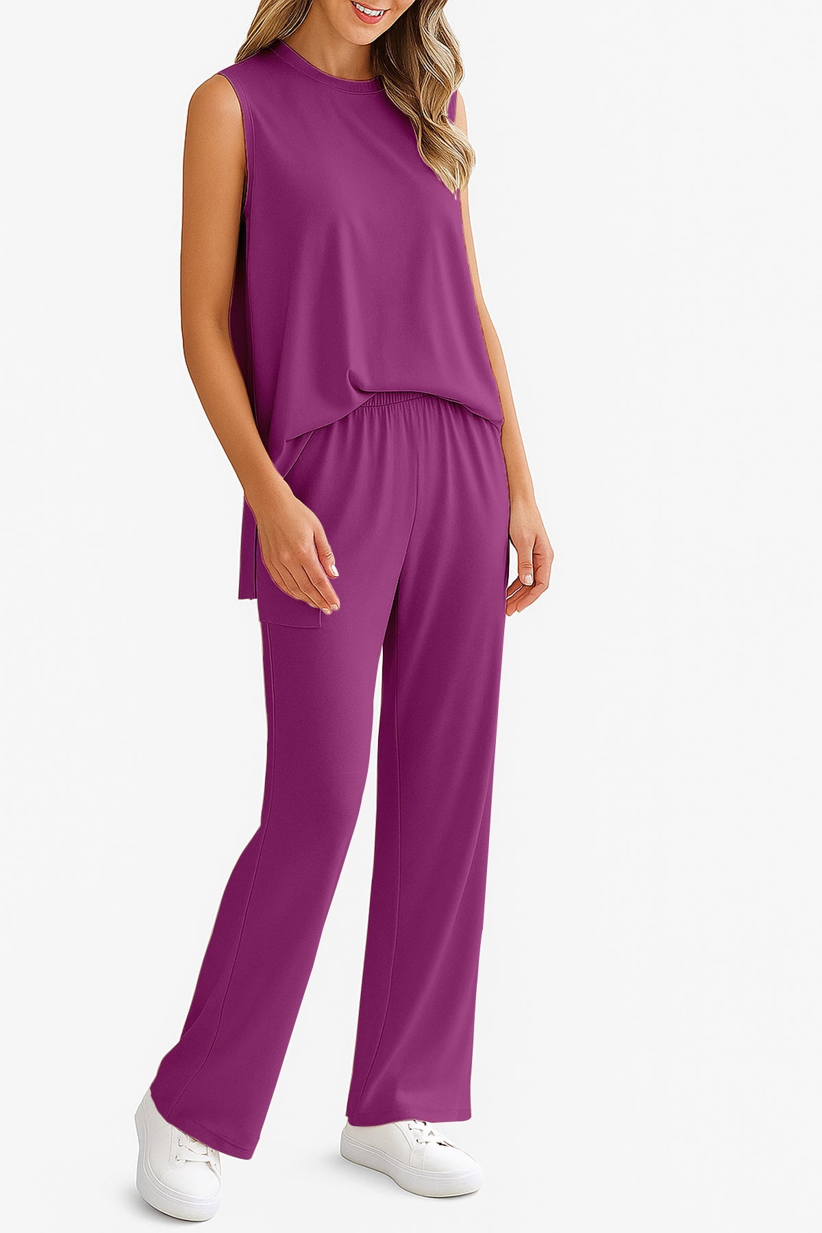Moomaya Women's Viscose Jersey 2 Piece Lounge Set