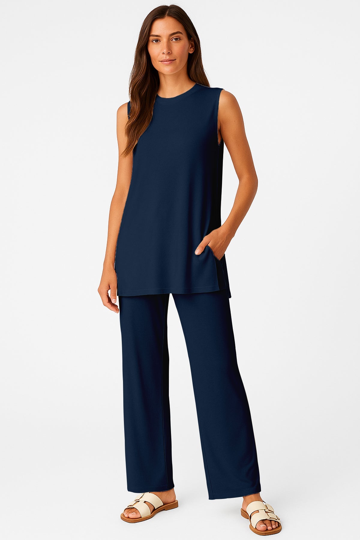 Moomaya Women's Viscose Jersey 2 Piece Lounge Set