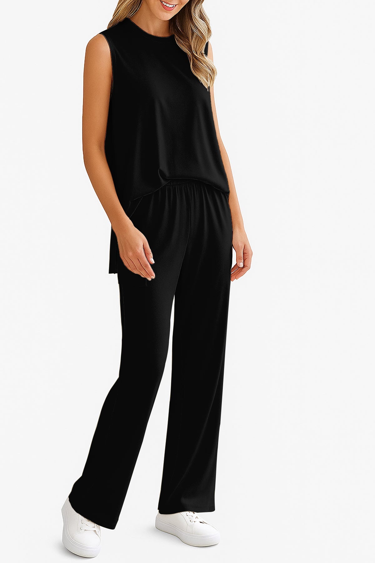 Moomaya Women's Viscose Jersey 2 Piece Lounge Set