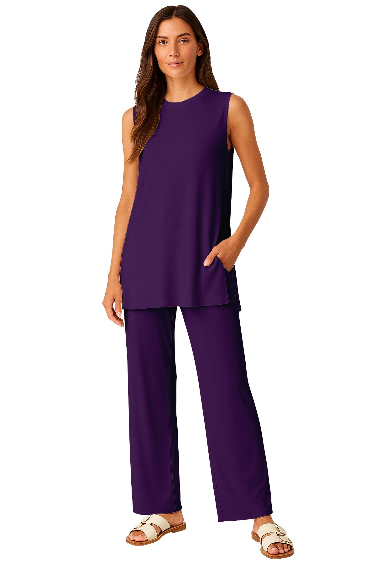 Moomaya Women's Viscose Jersey 2 Piece Lounge Set