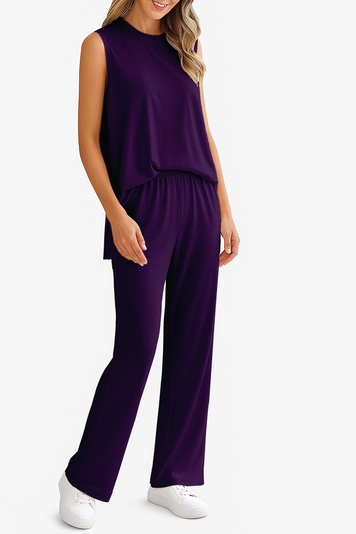 Moomaya Women's Viscose Jersey 2 Piece Lounge Set