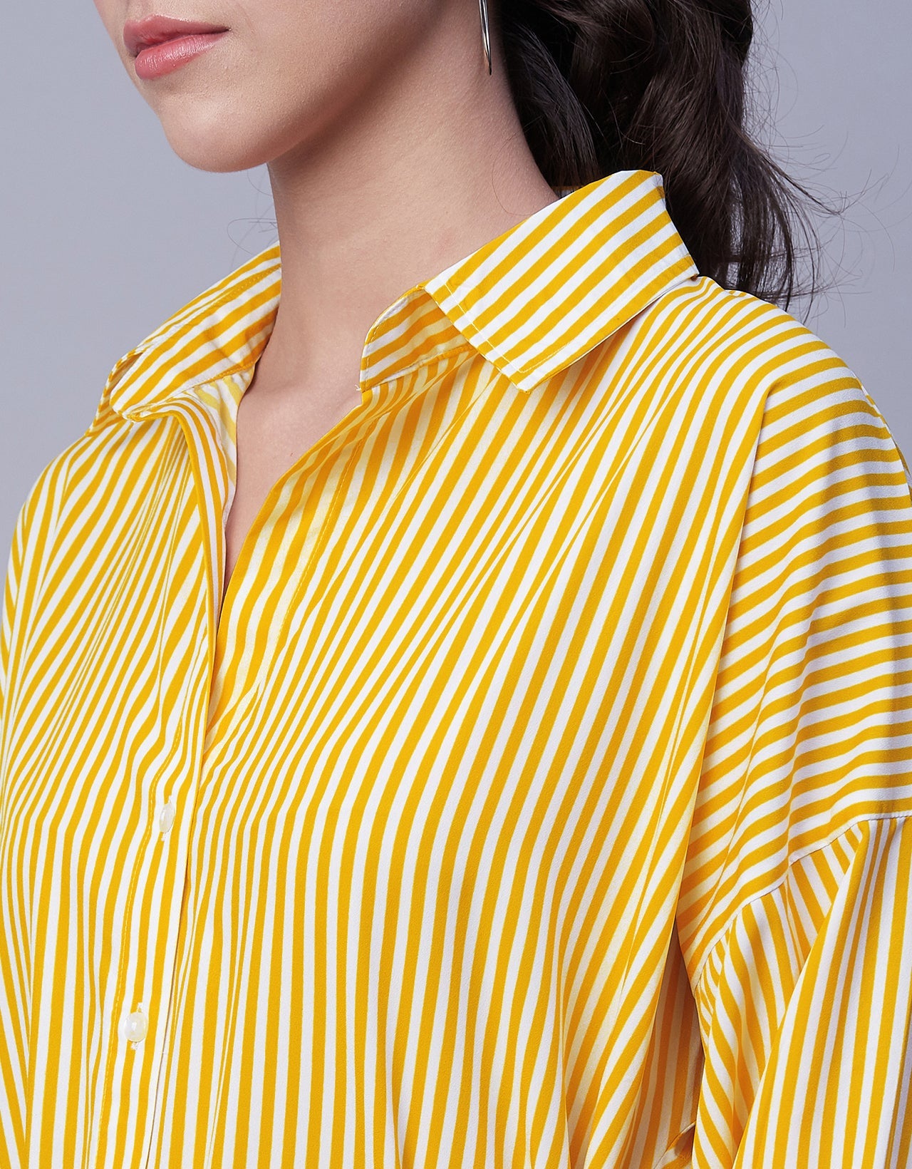 Printed Shirt Dress, Long Sleeves
