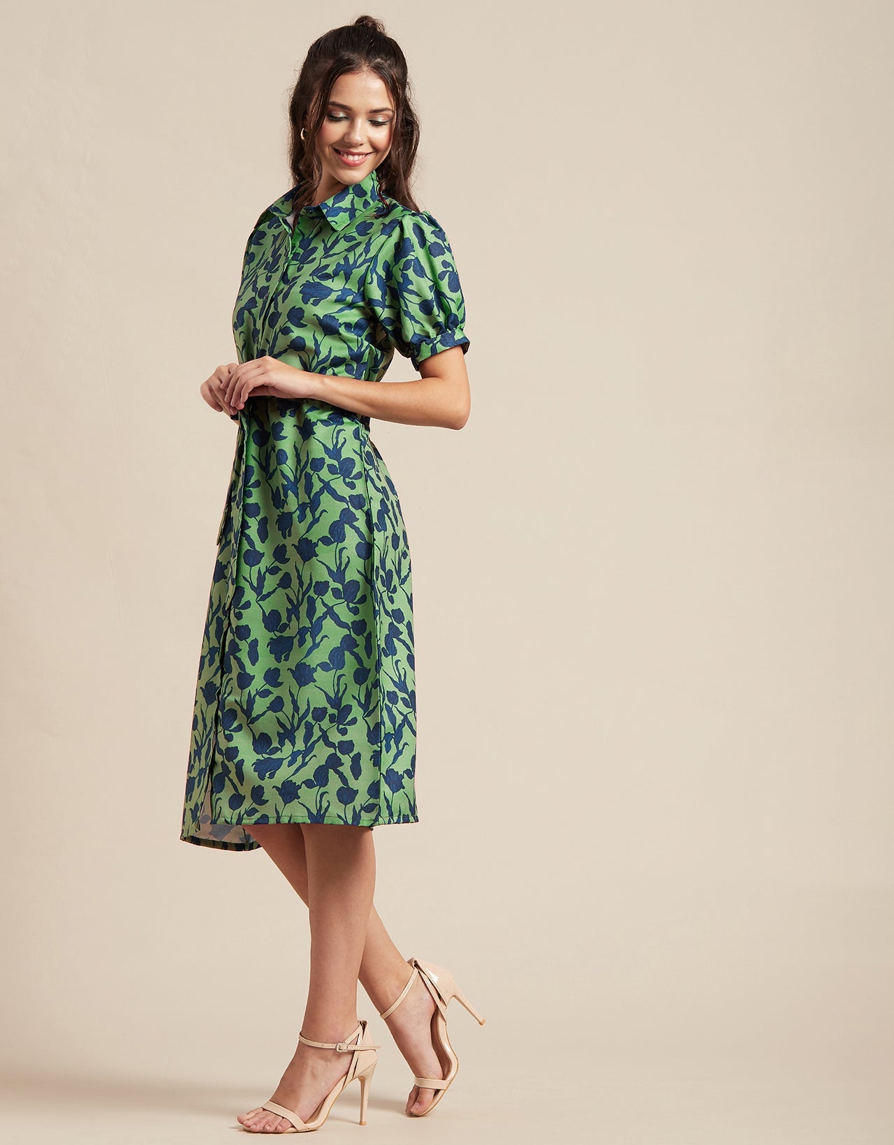 Button Down Midi Shirt Dress