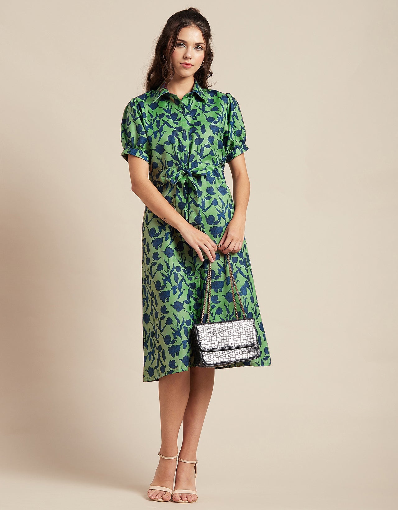 Button Down Midi Shirt Dress