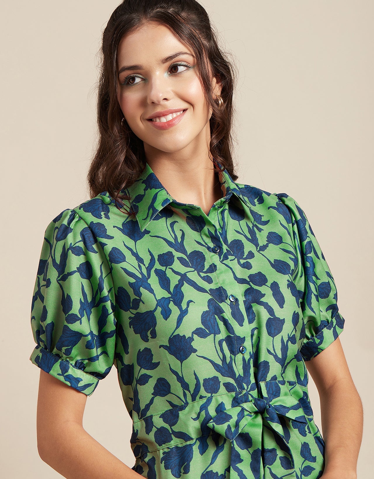 Button Down Midi Shirt Dress