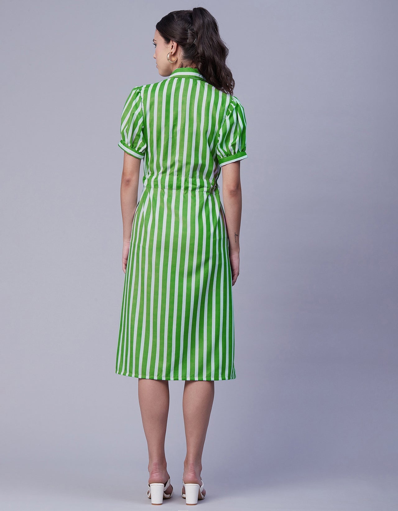 Button Down Midi Shirt Dress