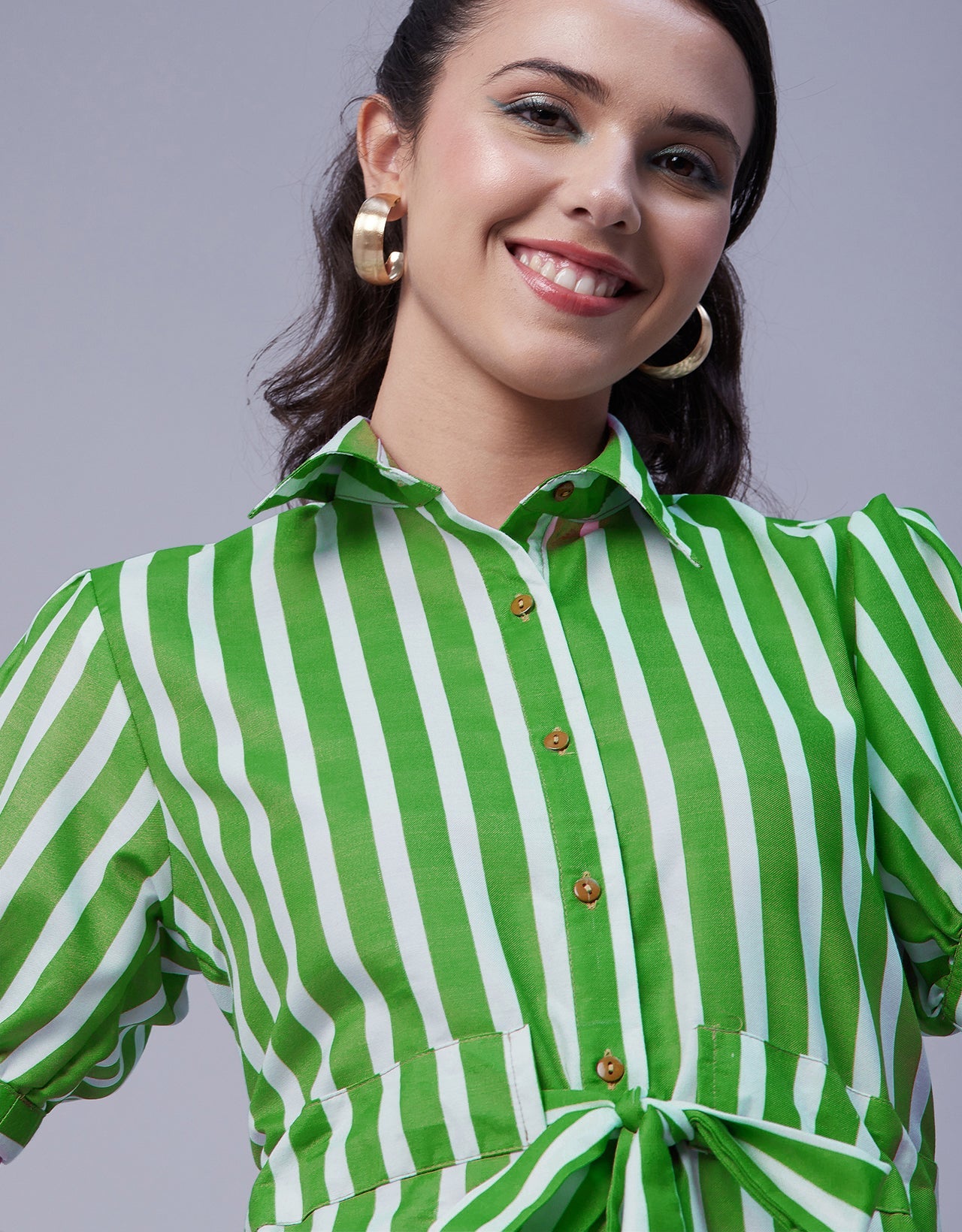 Button Down Midi Shirt Dress