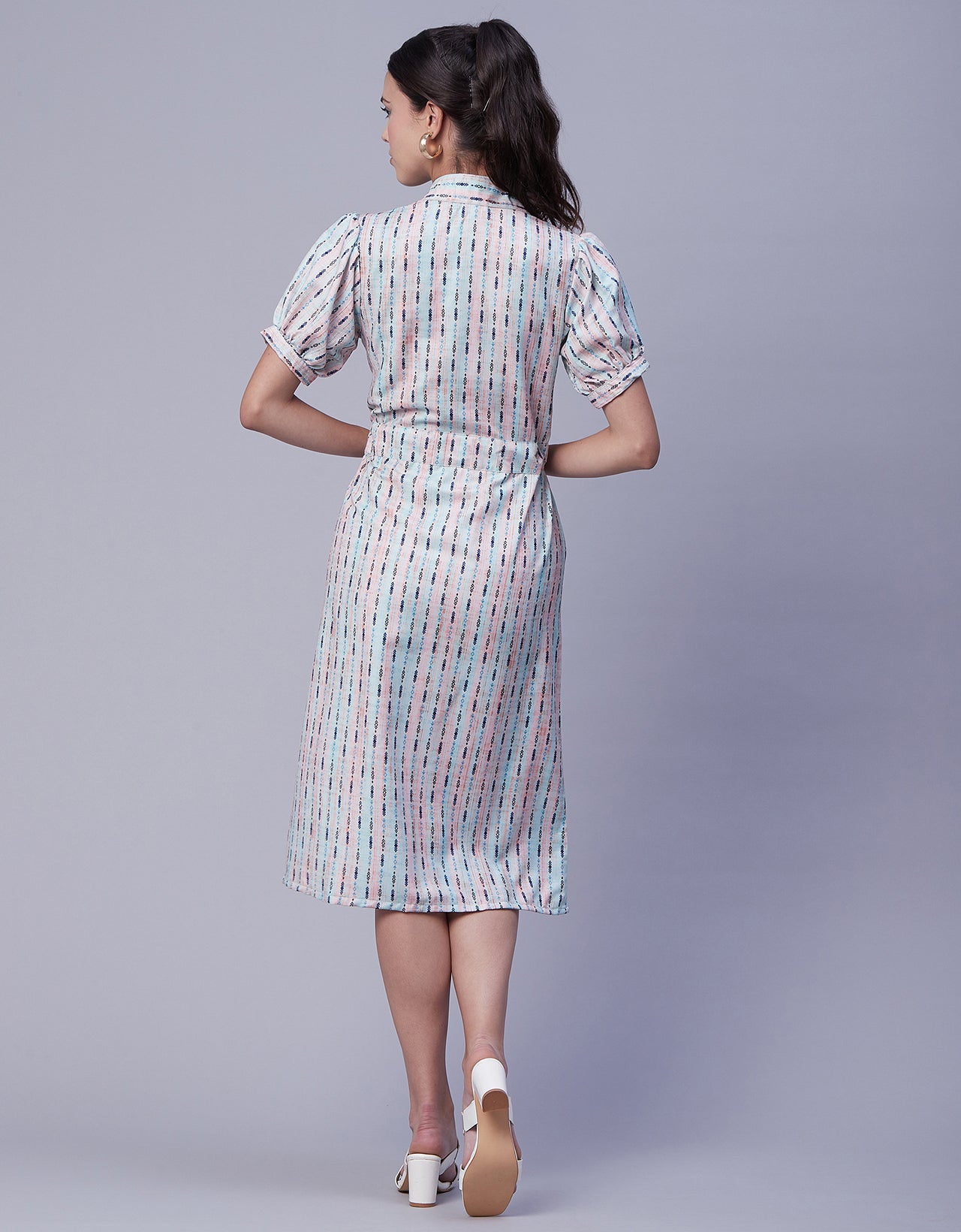 Button Down Midi Shirt Dress