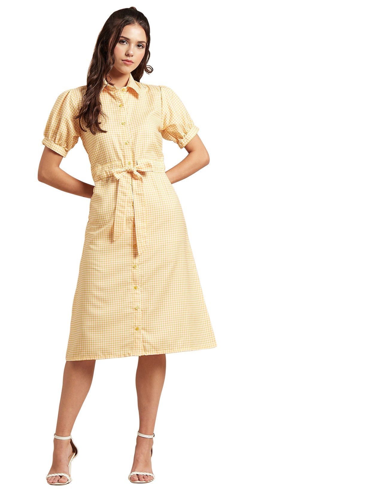 Button Down Midi Shirt Dress