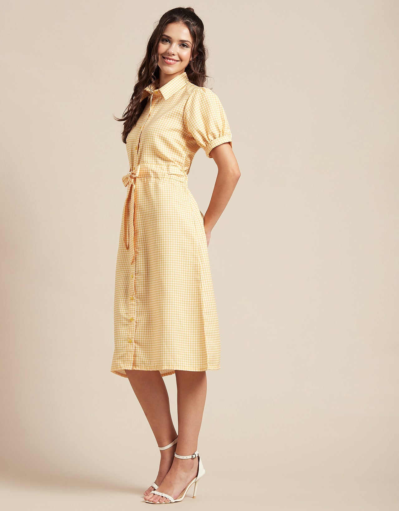 Button Down Midi Shirt Dress