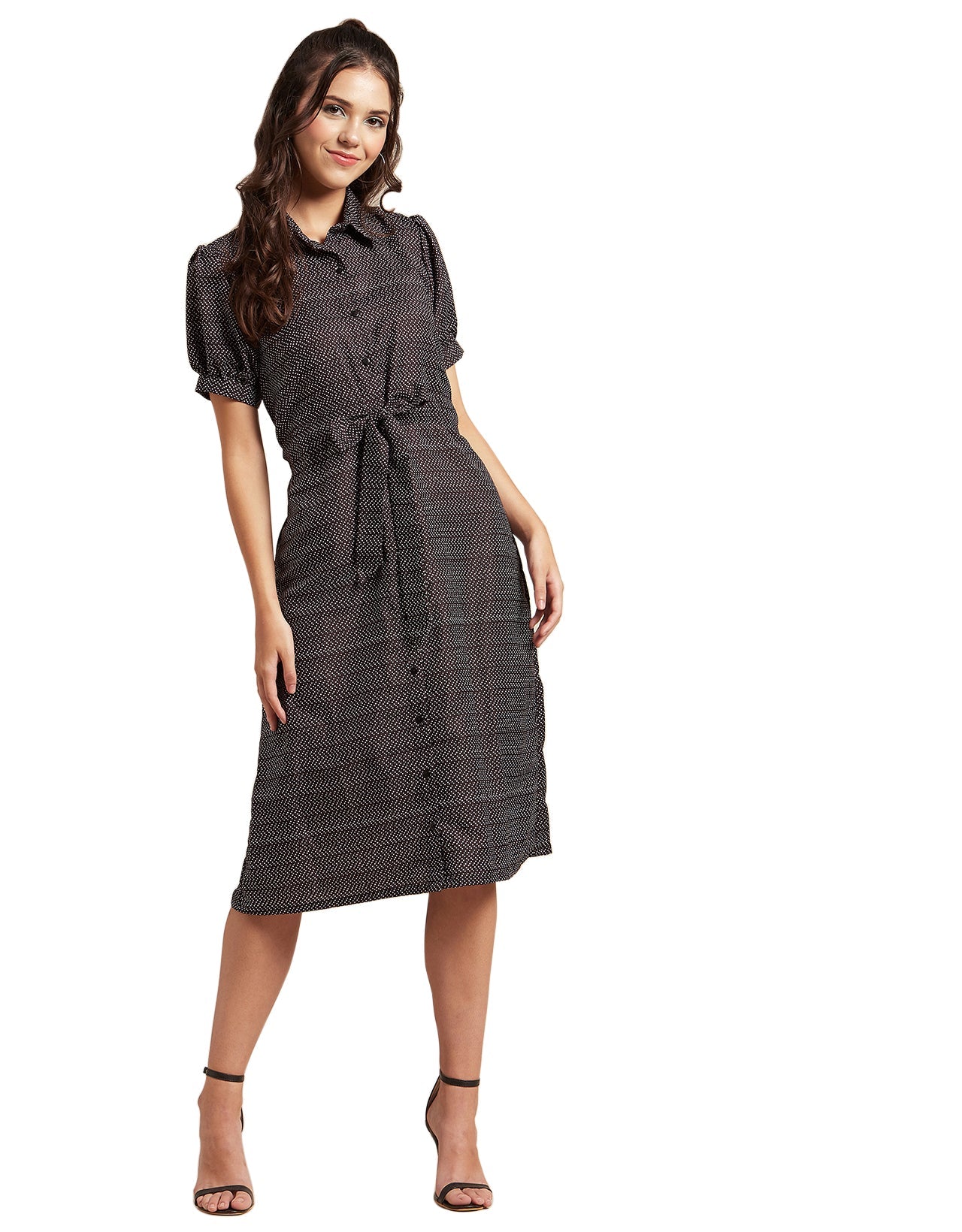 Button Down Midi Shirt Dress