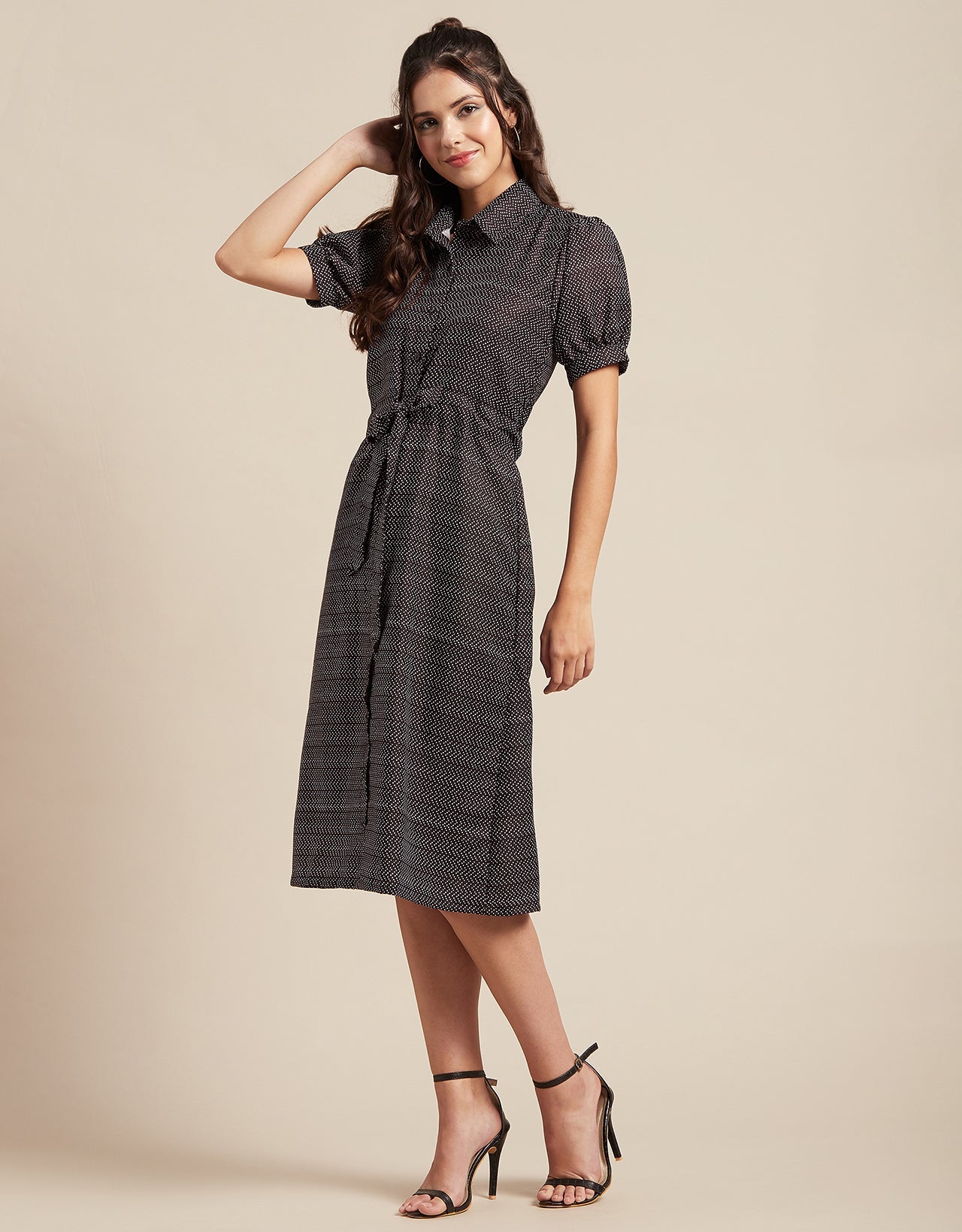 Button Down Midi Shirt Dress